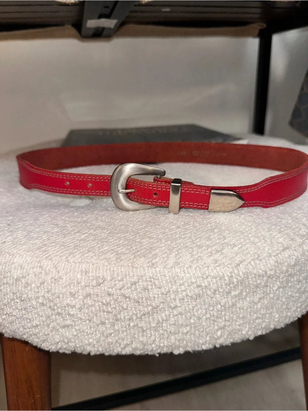 Red Women's Western/ Classic Style  Genuine Leather Belt